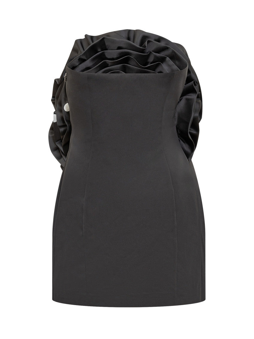 Black Polka Dot Strapless Mini Dress 2