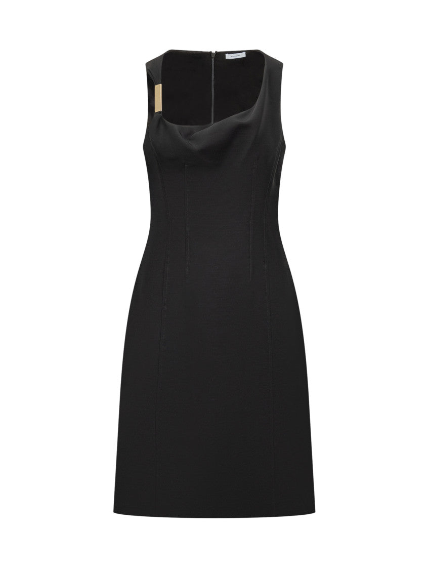 Black Square Neck Midi Dress 1