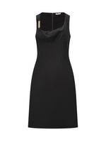 Black Square Neck Midi Dress 1