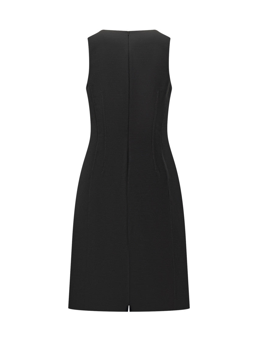 Black Square Neck Midi Dress 2