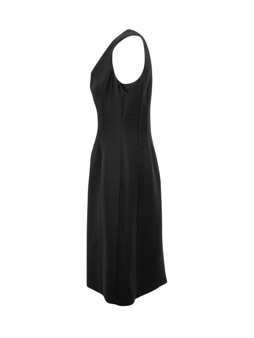 Black Square Neck Midi Dress 3