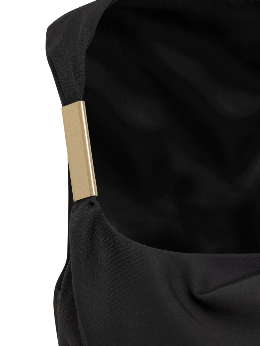Black Square Neck Midi Dress 4