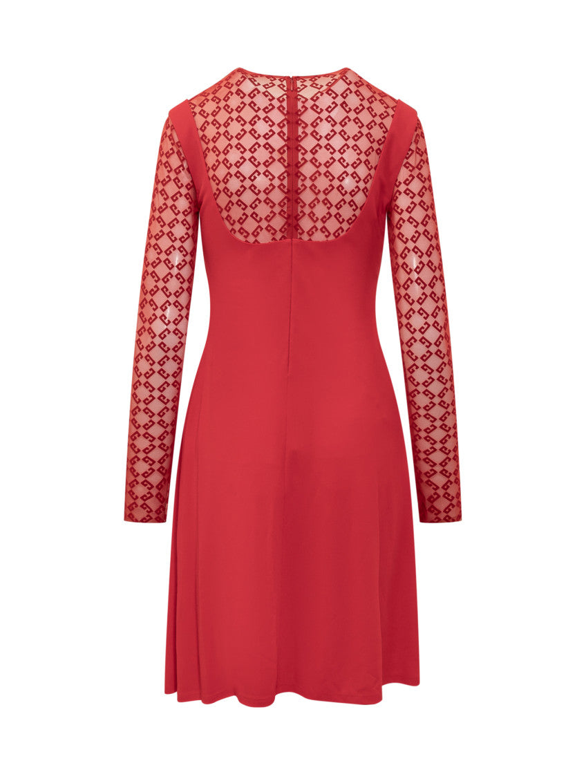 Red Logo Crew Neck Mini Dress 2
