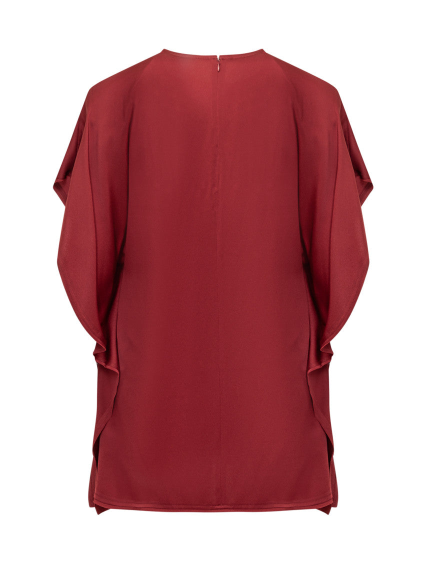 Red Round Neck Mini Dress 2