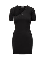 Black Knitted Round Neck Midi Dress 1