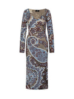 Multicolor Floral V Neck Midi Dress 1