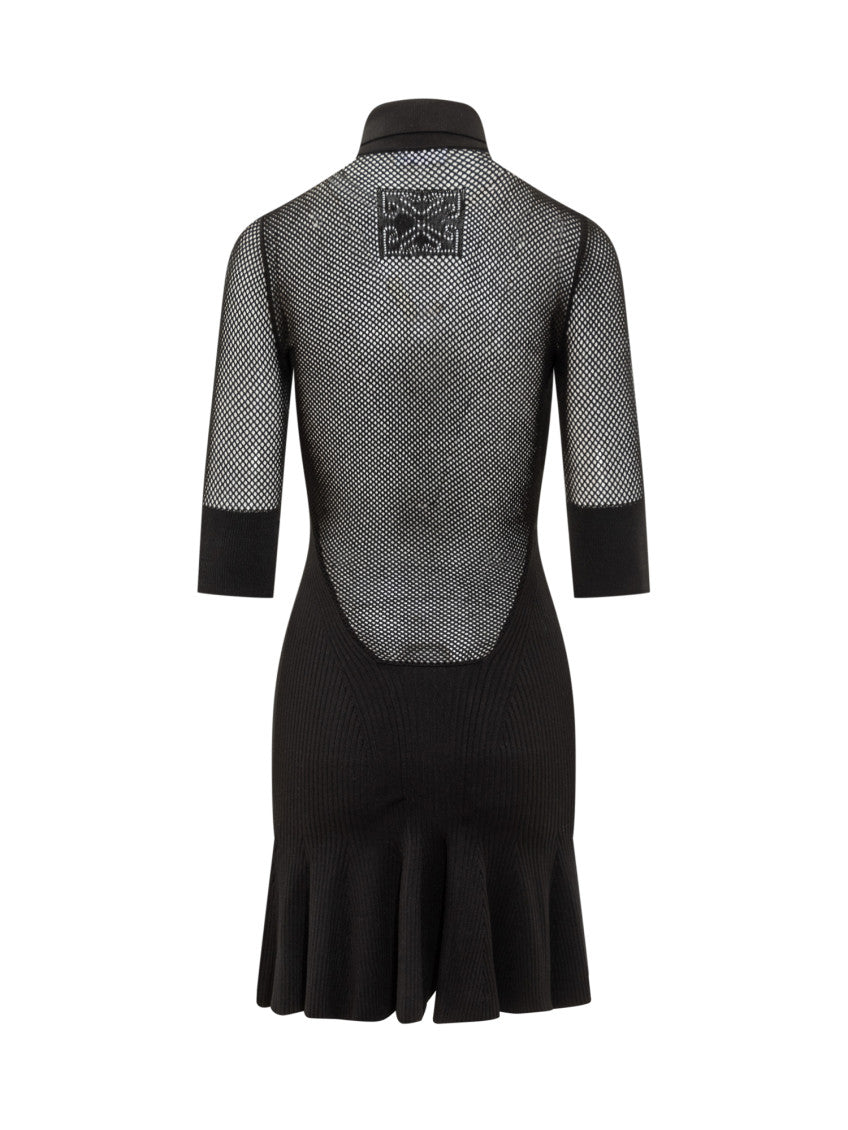 Black Shirt Collar Midi Dress 2