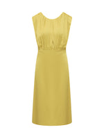 Yellow Round Neck Midi Dress 1