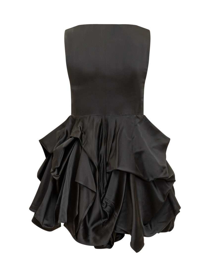 Black Square Neck Mini Dress 2