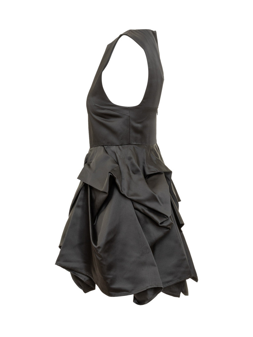 Black Square Neck Mini Dress 3
