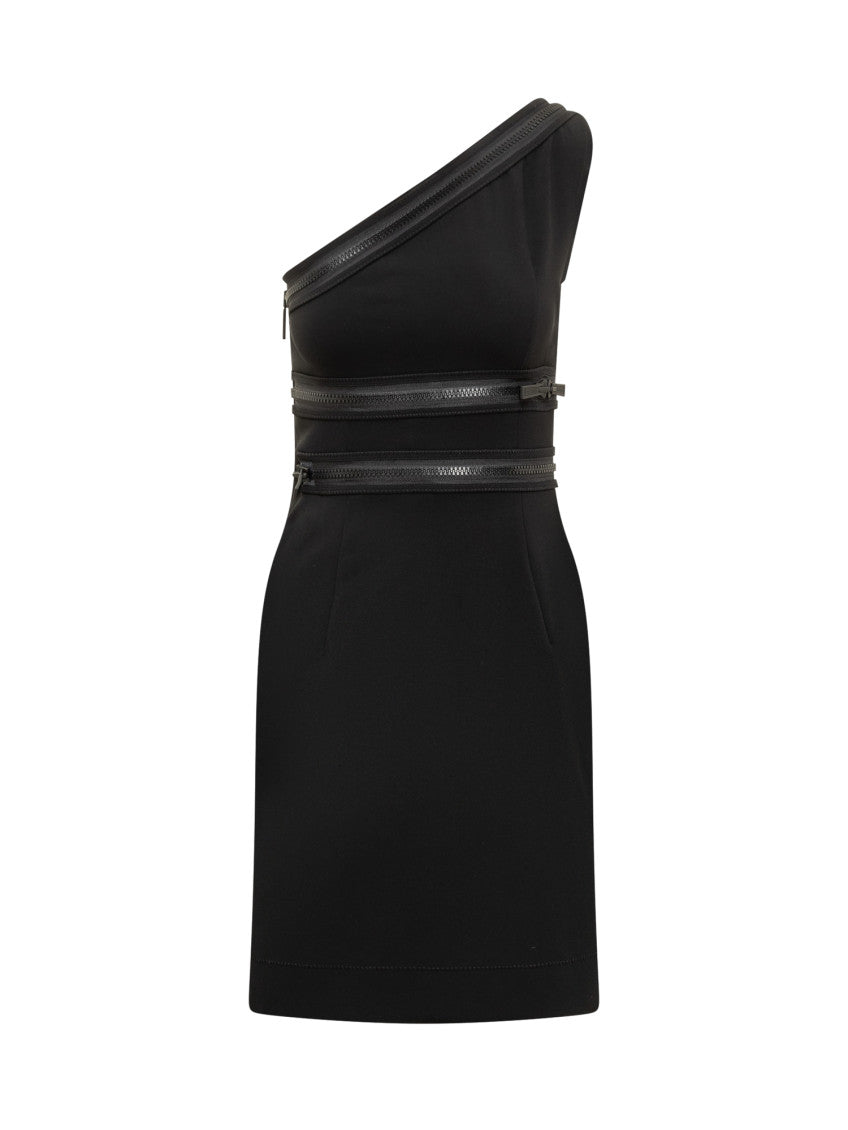 Black One Shoulder Midi Dress 1