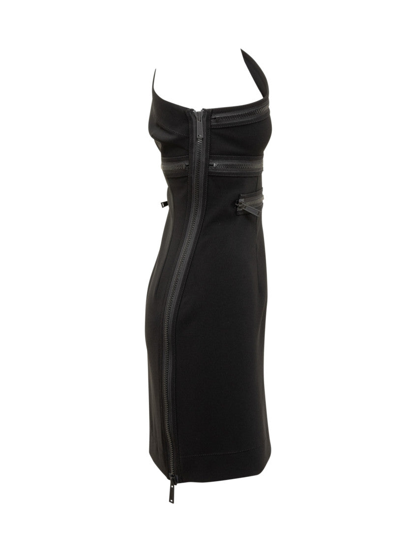 Black One Shoulder Midi Dress 4