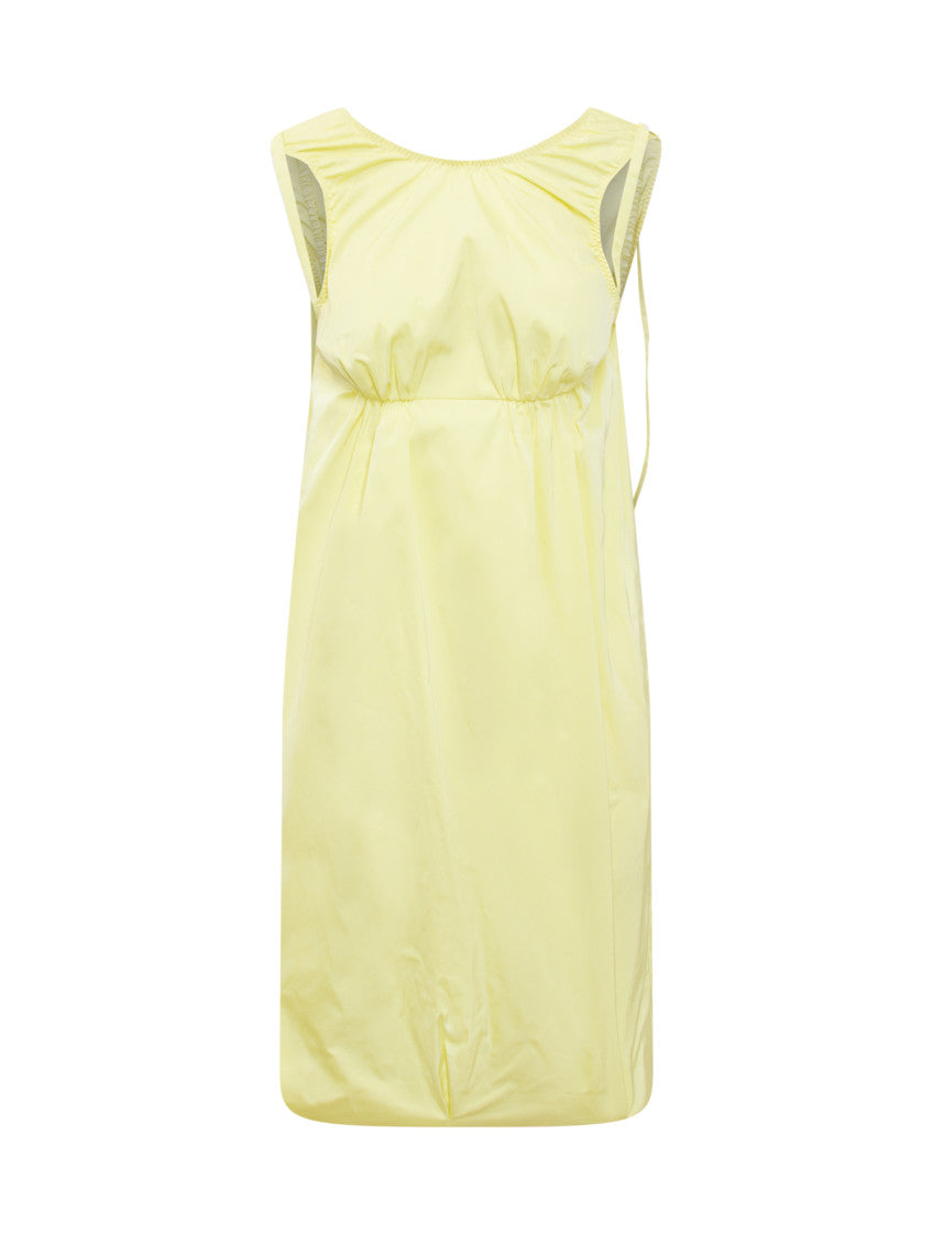 Yellow Round Neck Midi Dress 1