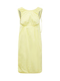 Yellow Round Neck Midi Dress 1