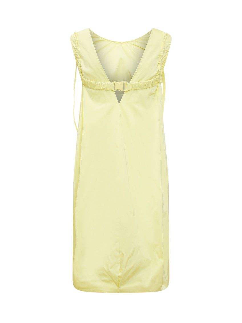 Yellow Round Neck Midi Dress 2