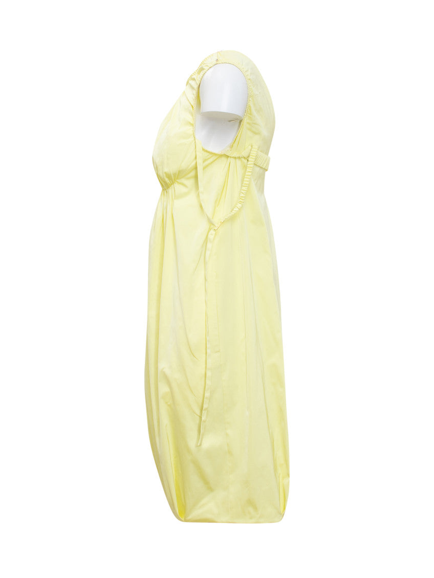 Yellow Round Neck Midi Dress 3