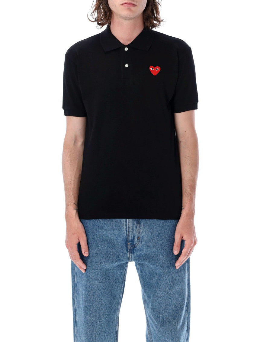 Black Heart Logo Patch Polo 1