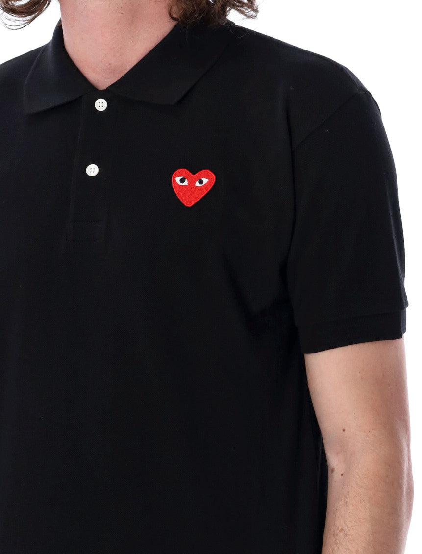 Black Heart Logo Patch Polo 3