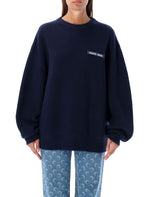 Navy Blue Long Sleeves Logo Sweater 1