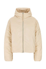 Cream nylon blend down jacket  1