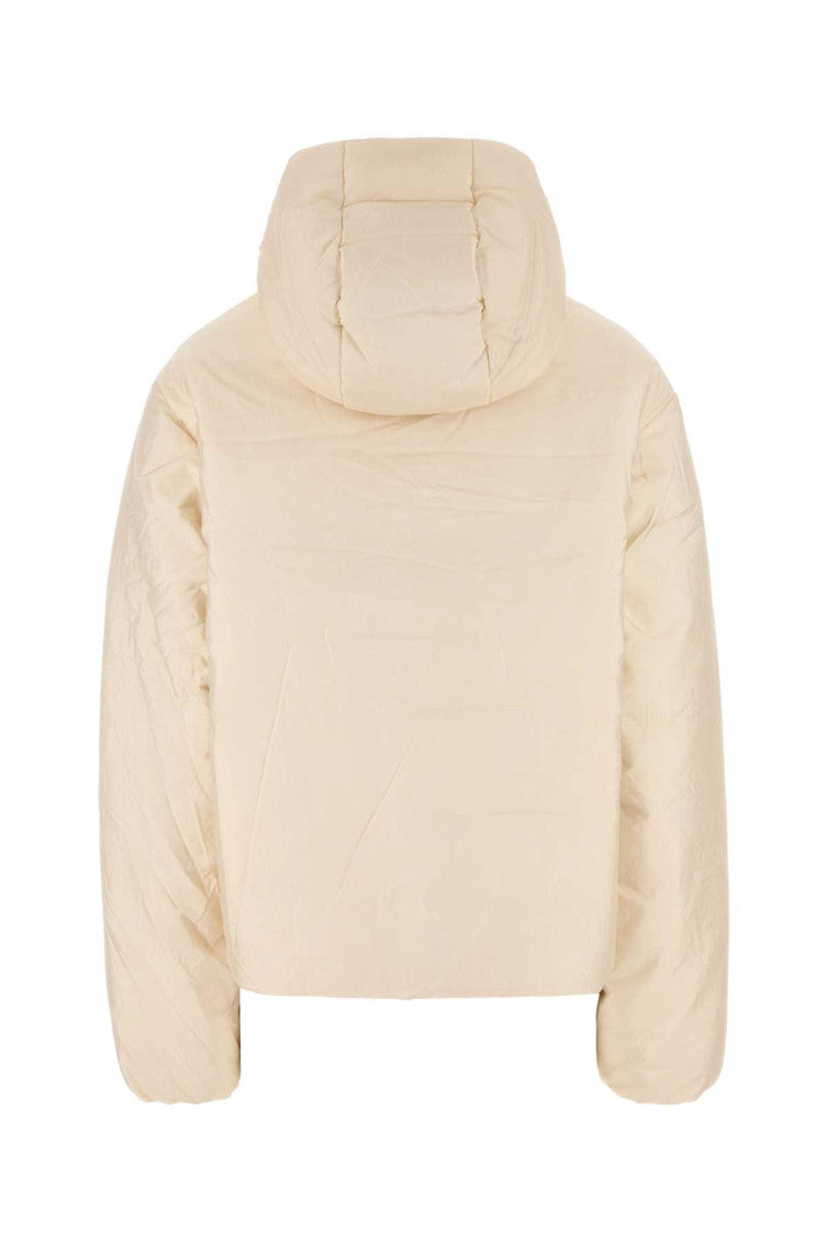 Cream nylon blend down jacket  2