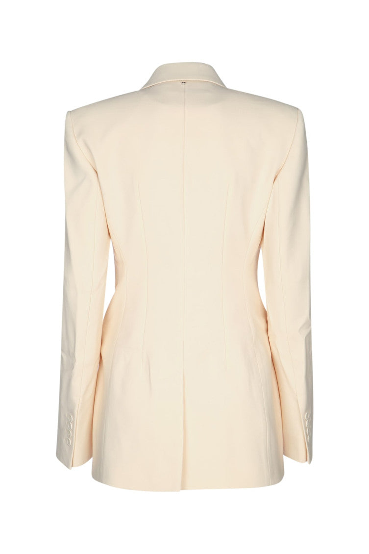 Beige Single Breasted Blazer 2