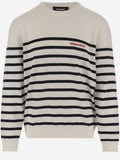 Off White Striped Knit Sweater 1