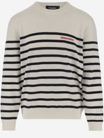 Off White Striped Knit Sweater 1