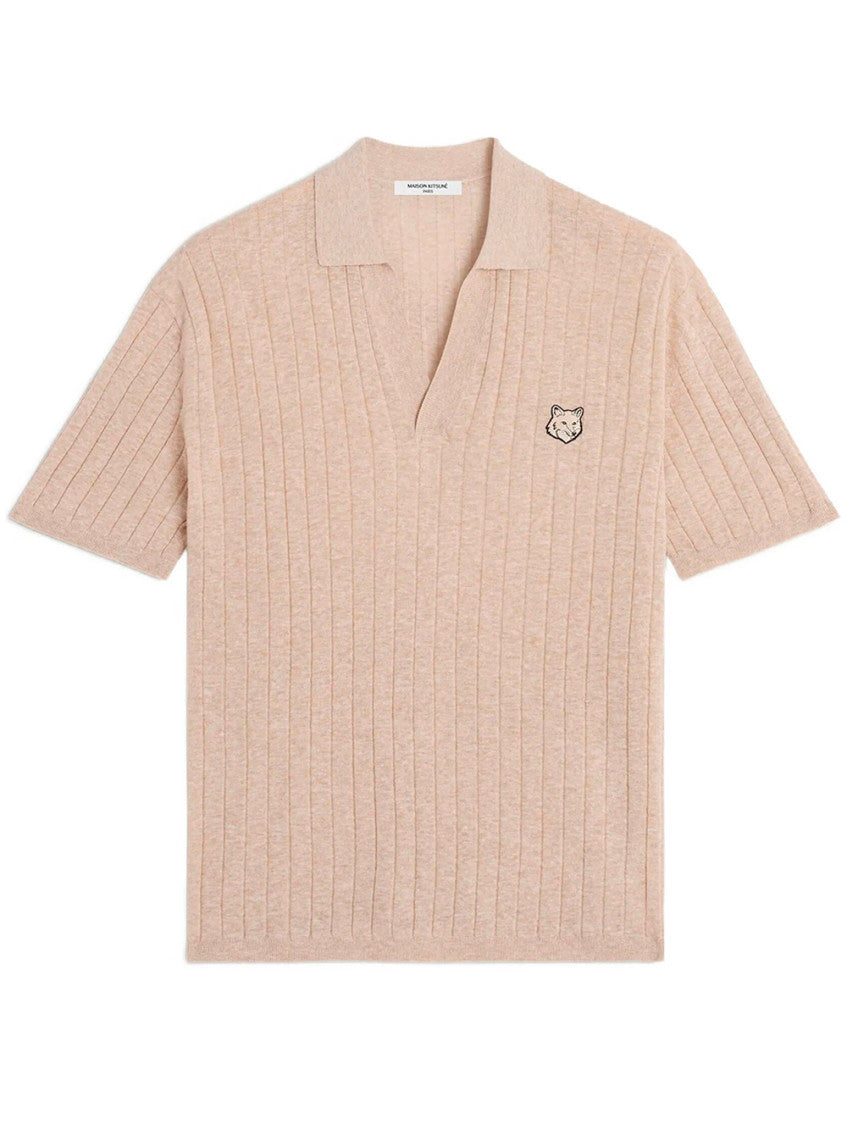 Beige Shirt Collar Polos 1