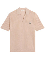 Beige Shirt Collar Polos 1