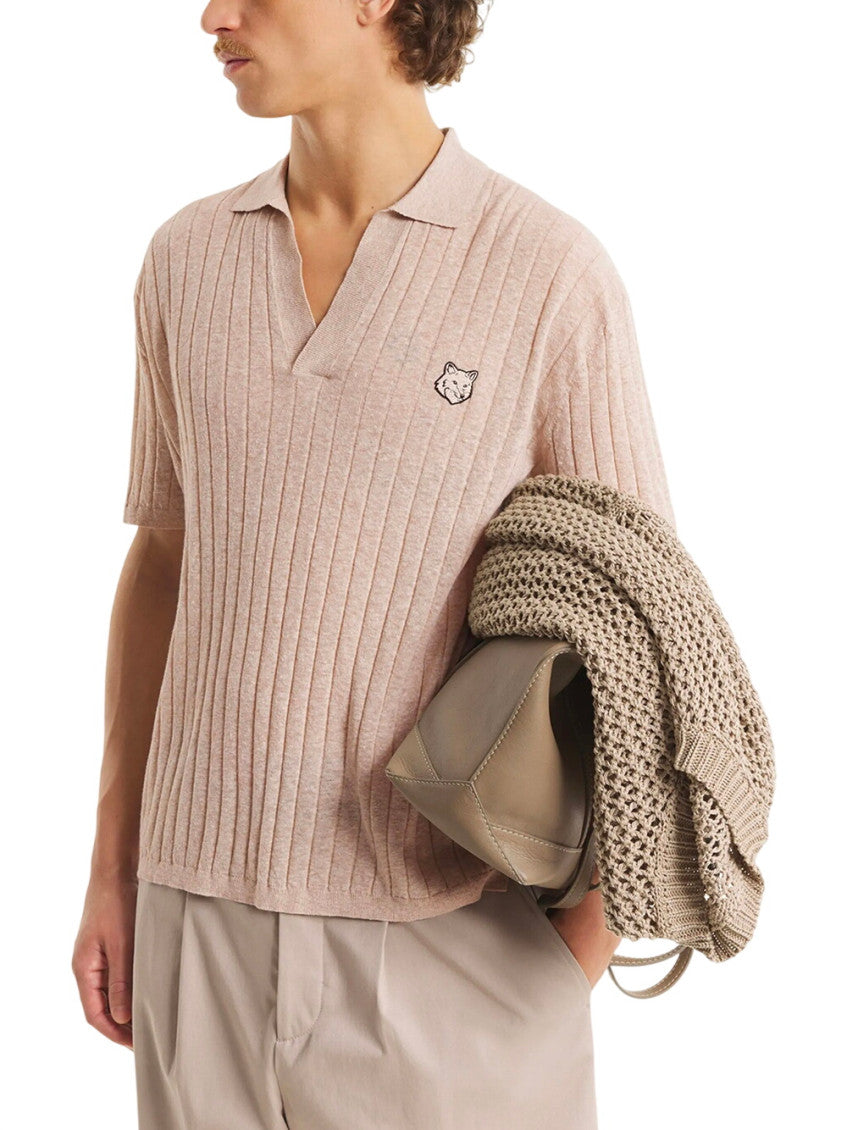 Beige Shirt Collar Polos 2