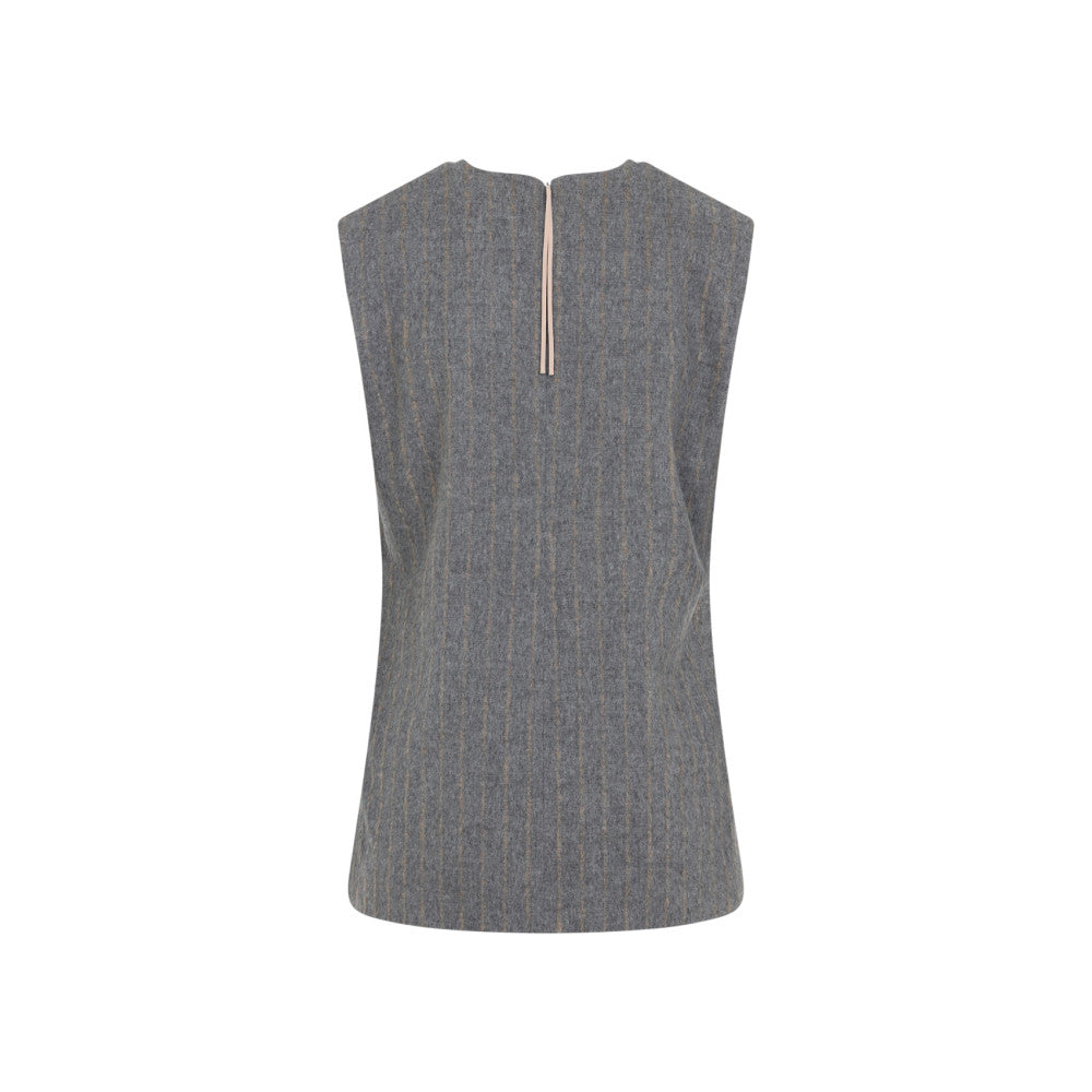 Grey Stripes Round Neck Top 2