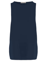 Navy Blue Solid Round Neck Top 1