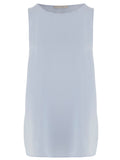 Light Blue Solid Round Neck Top 1