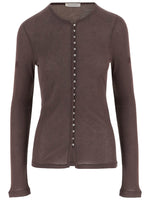 Brown Solid Round Neck Top 1
