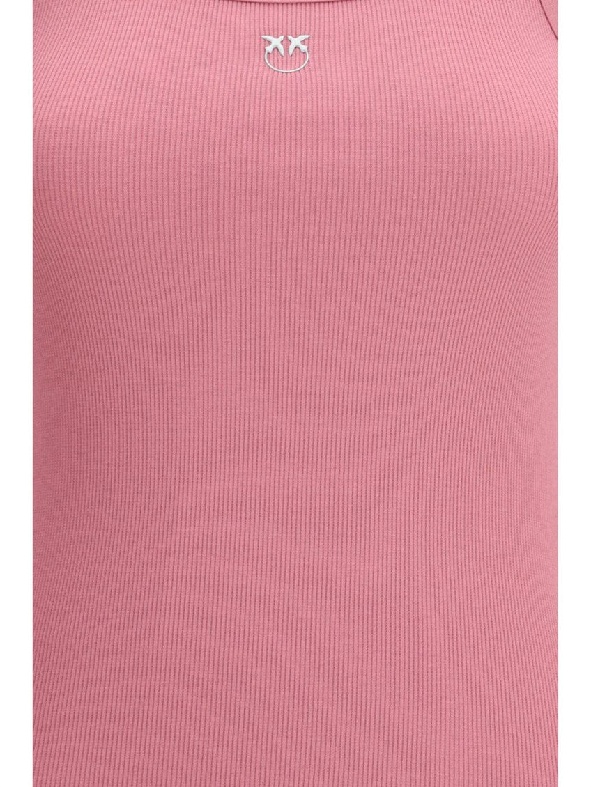 Pink Logo Round Neck Top 3