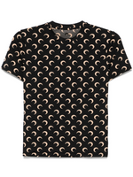 Brown Printed Crew Neck Top 1