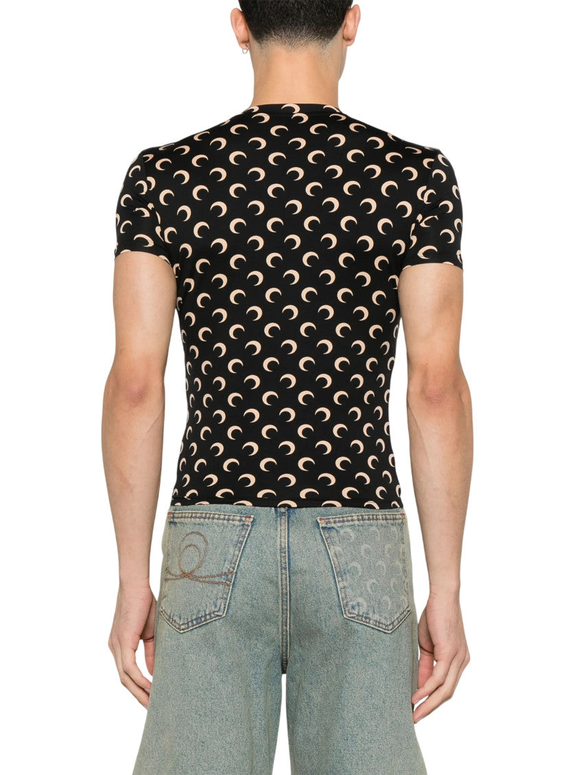 Brown Printed Crew Neck Top 3