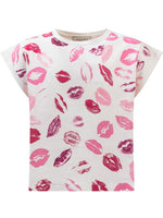 Kids White Printed T-Shirt 1