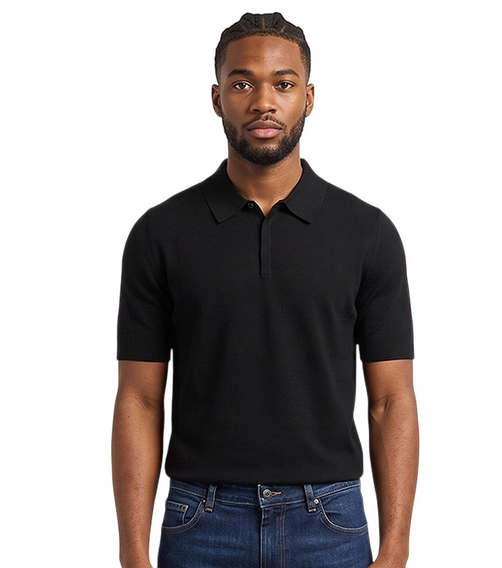 Black Shirt Collar Polos 1