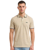 Beige Shirt Collar Polos 1