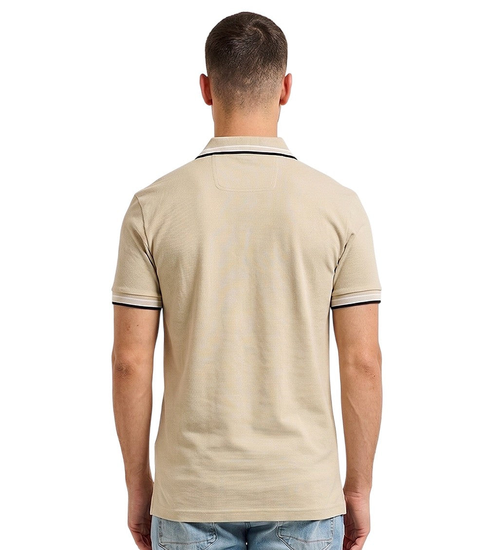 Beige Shirt Collar Polos 2
