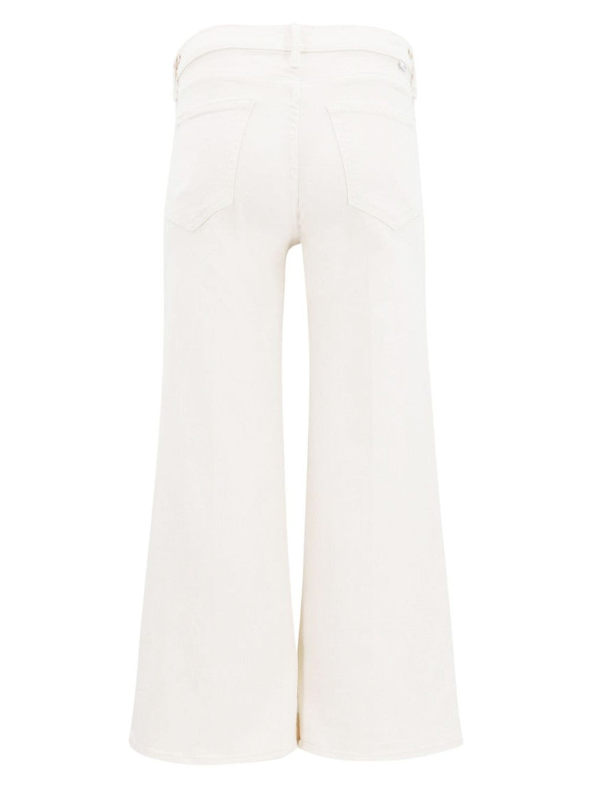 Beige Flared Mid Rise Jeans 2