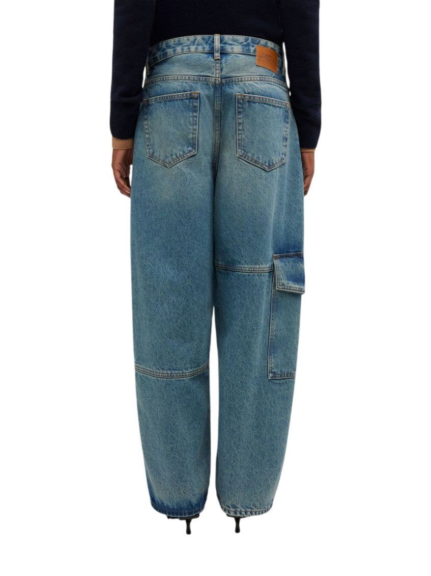Blue Straight Mid Rise Jeans 2