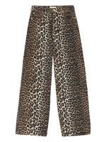 Brown Leopard Print High Rise Jeans 1