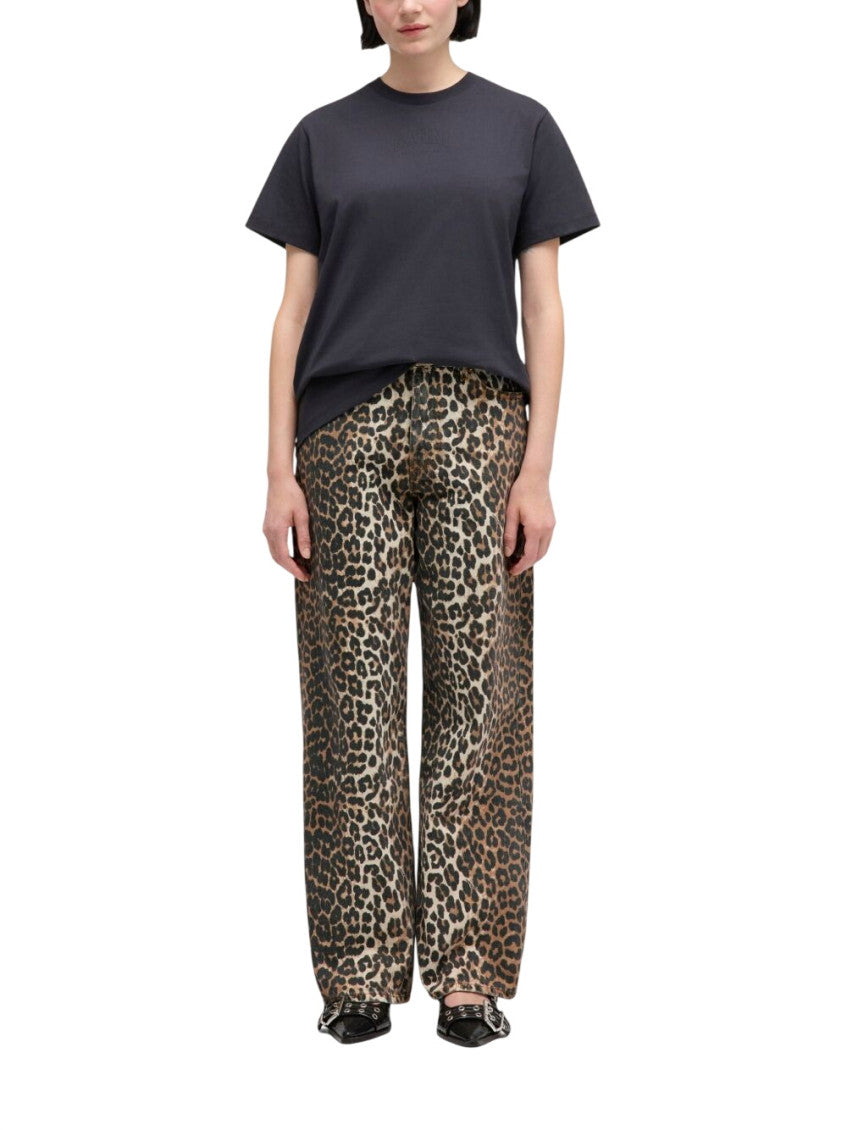 Brown Leopard Print High Rise Jeans 3