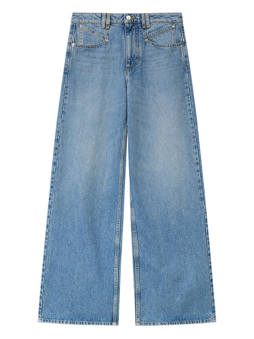 Sky Blue Straight High Rise Jeans 1