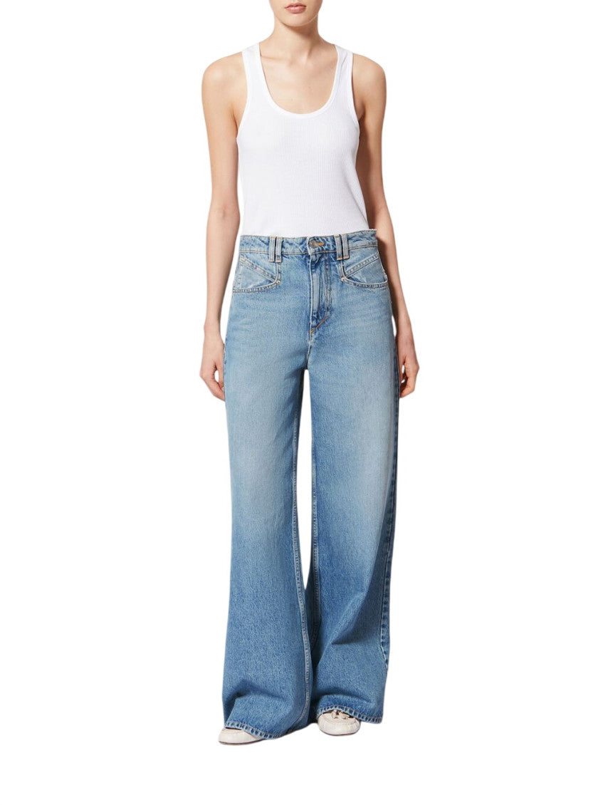 Sky Blue Straight High Rise Jeans 2