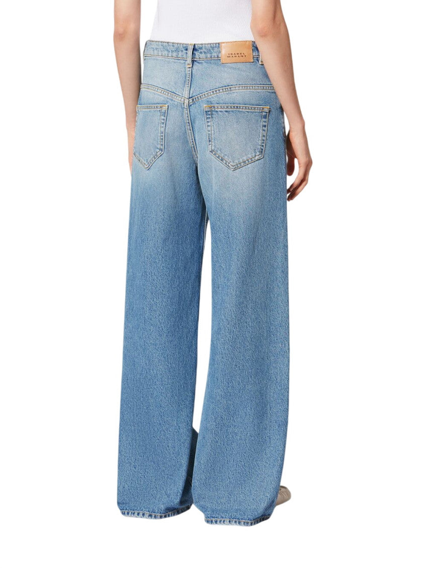 Sky Blue Straight High Rise Jeans 3