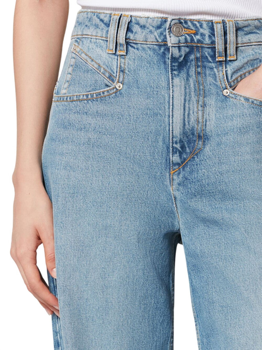 Sky Blue Straight High Rise Jeans 5